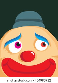 Clown face,vector illustration