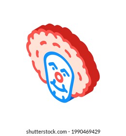 clown fear isometric icon vector. clown fear sign. isolated symbol illustration
