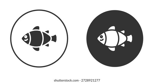 Ícone de peixe palhaço clipart projetos vetoriais para projetos gráficos
