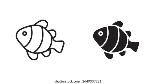 Ícone de peixe palhaço Ilustrações de design. ícones da web editáveis