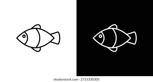 Clown fish icon editable concept. editable vector stroke symbols