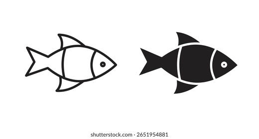 Ícone de peixe palhaço. conjunto de símbolos vetoriais modernos