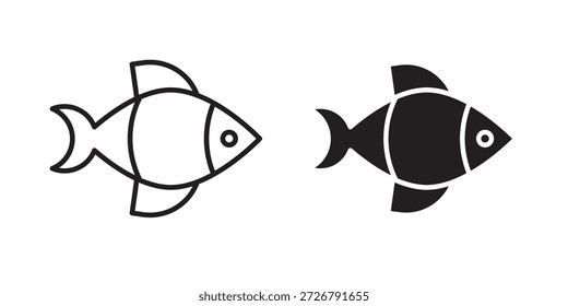 Clown fish icon set. minimal logotype web element pack.
