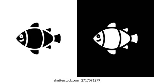 Palhaço ícone peixe conjunto Vetor Design para conceito móvel e web design.
