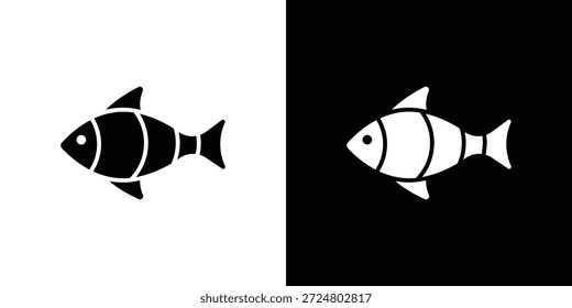 Clown fish icon silhouette vector flat illustration design pack.