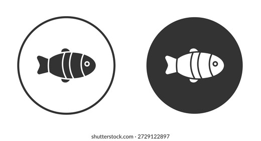 Clown fish icon vector silhouette in black. simple flat icon vector.