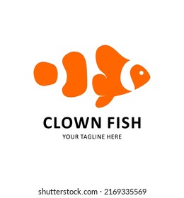 clown fish logo abstract silhouette vector