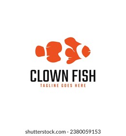 Icono de diseño de logotipo de pez payaso Ilustración de vectores