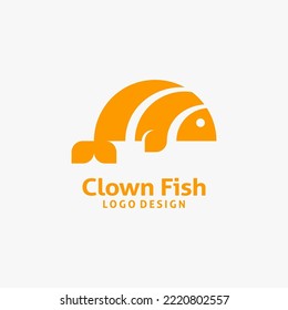 Vector de diseño del logo del pez payaso
