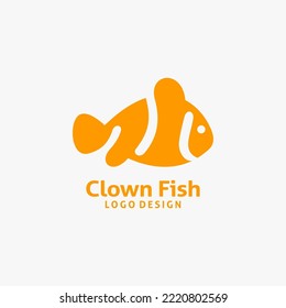 Clown-Fisch-Logo-Design, Vektorgrafik