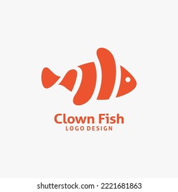 Clown fish logo design vector