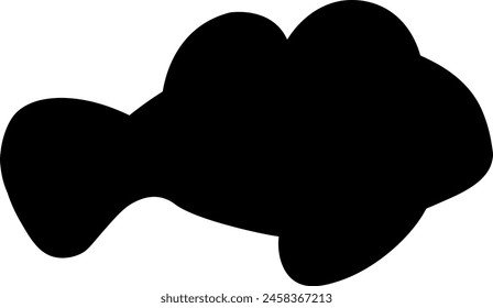 Clown fish silhouette image vector illustration