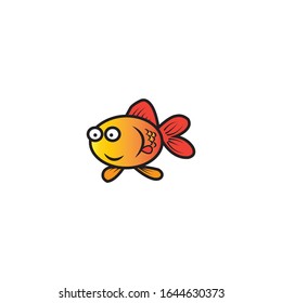 clown fish simple color vector design icon
