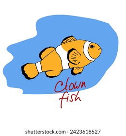 Clownfisch, Vektorgrafik einzeln am besten für Clip-Art