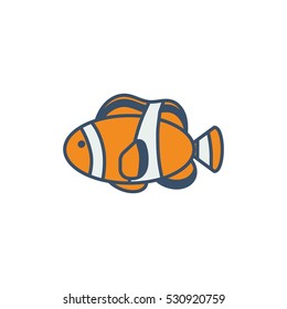 Clown Fish Vector Logo Design Element