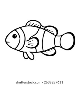 clown fish vector realistic line icon on white background
Vector line icon animal, wildlife