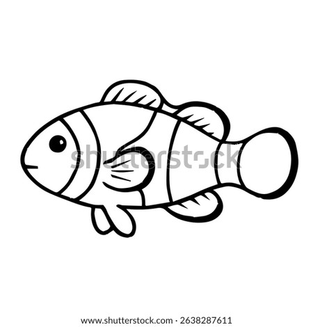 clown fish vector realistic line icon on white background
Vector line icon animal, wildlife