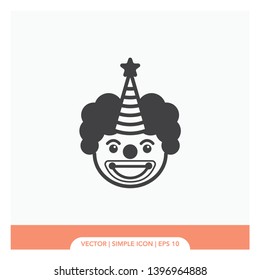 Clown Flat Icon Vector Illustration