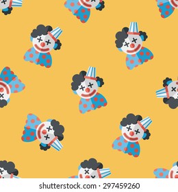 Clown flat icon,eps10 seamless pattern background