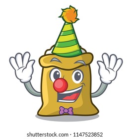 Clown flour mascot cartoon style