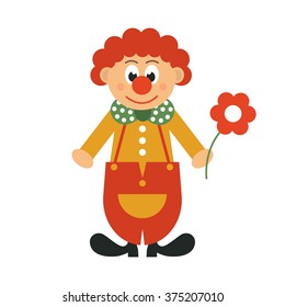 clown and flower