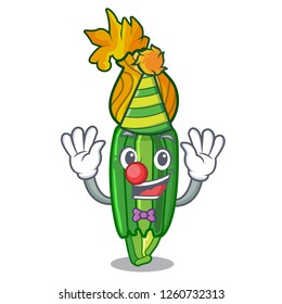 Clown flower zuchini pumpkins decorated on cartoon