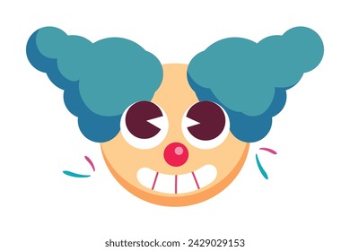 Clown Funny Flat Sticker Design