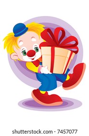 The clown with a gift