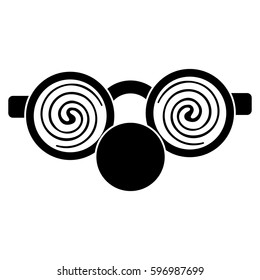 clown glasses and nose pictogram