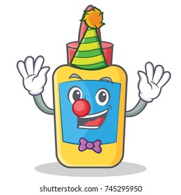 Clown glue bottle character cartoon