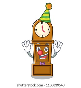 Clown Grandfather Clock Mascot Cartoon