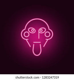 Clown Halloween mask icon. Elements of Halloween in neon style icons. Simple icon for websites, web design, mobile app, info graphics