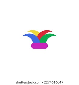 clown hat icon design mop