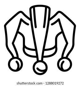Clown hat icon. Outline clown hat vector icon for web design isolated on white background