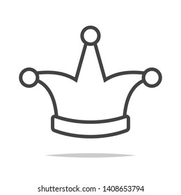 Clown hat icon outline vector isolated