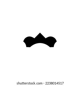 Clown hat icon. Simple style child entertainment event poster background symbol. Clown hat brand logo design element. Clown hat t-shirt printing. vector for sticker.