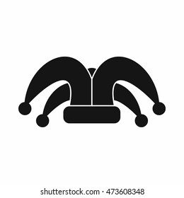 Clown hat icon in simple style isolated on white background. Jest symbol
