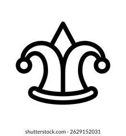 Clown Hat Icon Vector Symbol Design Illustration