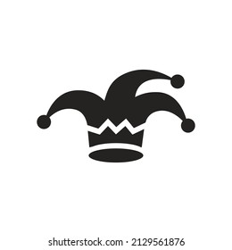 clown hat illustration, festival, solid icon.
