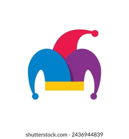 Clown Hat illustration  flat design
