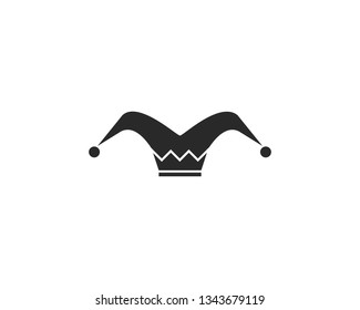 Clown hat logo template ilustration vector 