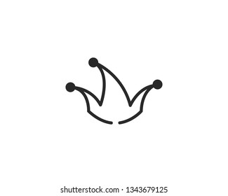 Clown hat logo template ilustration vector 