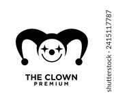 clown head face logo icon design illustration