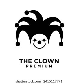 clown head face logo icon design illustration