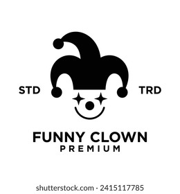 clown head face logo icon design illustration