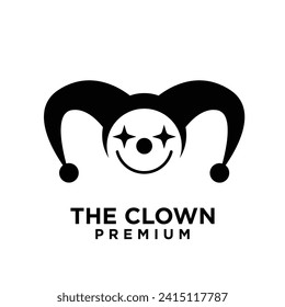 clown head face logo icon design illustration