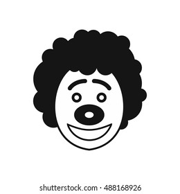 Clown head icon in simple style on a white background vector illustration