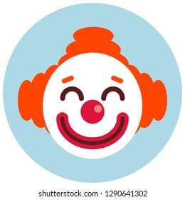 Clown head icon. Vector illustration.