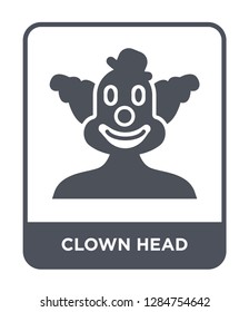 clown head icon vector on white background, clown head trendy filled icons from Party collection, clown head vector illustration