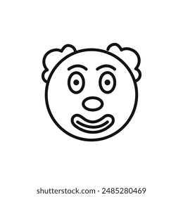 Clown head icon vector set collection for web